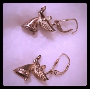 SMALL SILVER ANGEL EARRINGS
